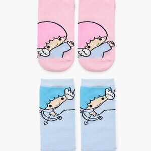 Cute Pack of TWO Pair of Socks Little Twin Stars Ankle Kiki & Lala Socks Set